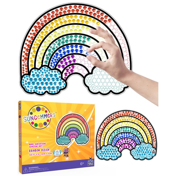 SUNGEMMERS XL Rainbow Suncatcher Diamond Art for Kids 6-12 - Unique Birthday Presents for 6 Year Old Girl, Creative Girls Gifts, Fun Arts and Crafts for Children - Craft Kits for Kids Activities