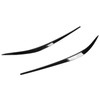 Pair Headlight Eyebrow Glossy Black Trim Front Left Right Decoration