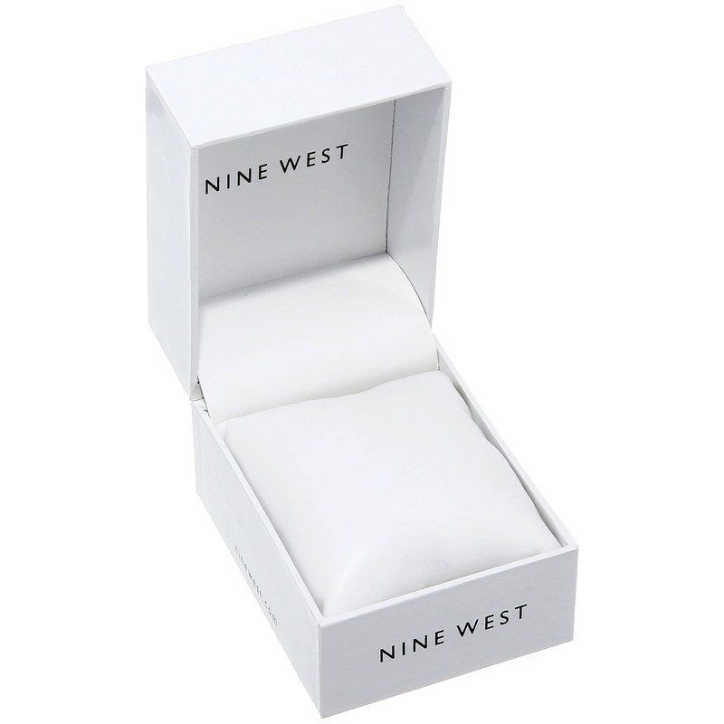 NINE WEST Women's Mesh Bracelet Watch, Dark Gunmetal Grey/Rose Gold,