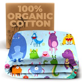 Khelo - Kids Bath Towels - Cute Monsters Themed - Cotton Bath Towel for Boys, Girls, Baby - Super Absorbent, Soft Pool & Swim Towel - Ideal for Bath and Swimming - 30x55 inches