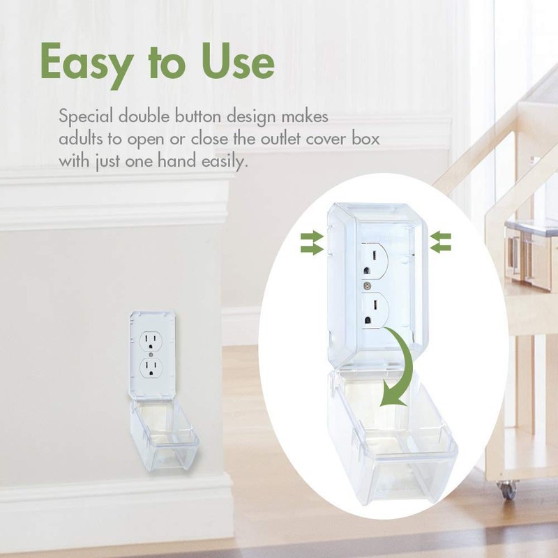 EUDEMON Baby Safety Electrical Outlet Cover Box Childproof Large Plug