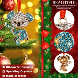 BIZIBAFF Koala Christmas Ornaments 2025 - Metal Koala Ornaments for Christmas Tree Blue Koala Decorations Koalas Bear Gifts for Kids Boys Sister Women Koala Lovers Koala Christmas Tree Ornaments