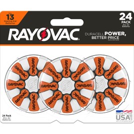 Rayovac Hearing Aid Batteries Size 13 for Advanced Hearing Aid Devices (24 Count)
