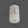 Anmire 2 Pack Modern Line Style Glass Shade, Cylinder Light