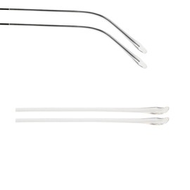 LCLONY Eyeglass Replacement Plastic Eyeglass End Tips Ear Sock Pieces Tube Sleeve Eyeglass Temple End Tips Soft Suitable Thin Metal Glasses Legs (Transparent)