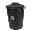 Spetebo Maxi Bin 23 L with Lid – Colour: Black – Universal Bin Rubbish Bin