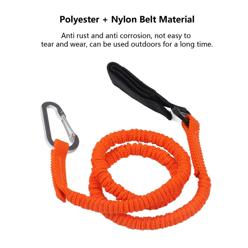 2pcs Kayak Paddle Leashes Stretchable Safety Canoe Paddle Leash Kayak