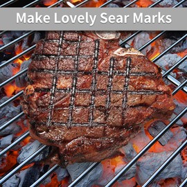 SHINESTAR Stainless Steel Grates Replacement for Weber Genesis E-330, E-310, Genesis 300 Series Grill Parts, 19.5 x 12.9 Inch, 2-Pack