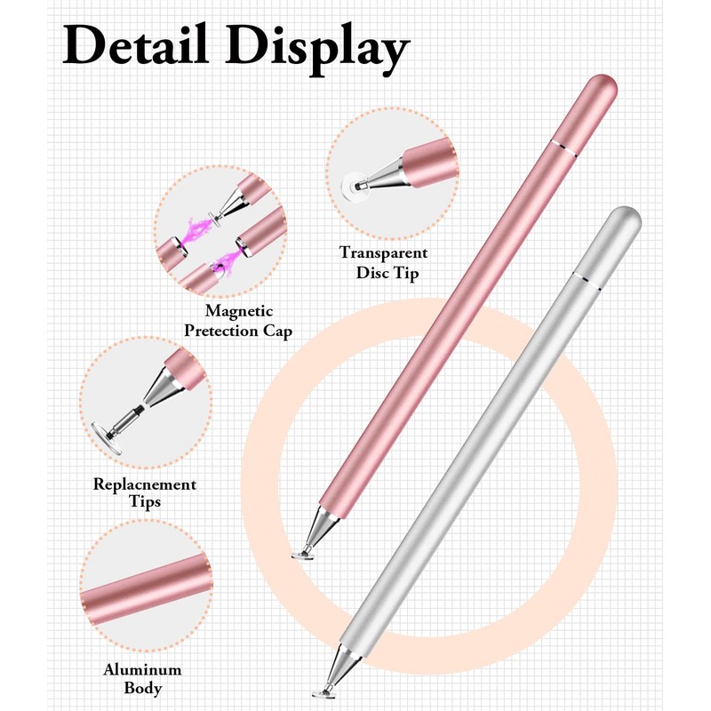 Luntak Active Stylus Pen for Tablet & Smartphone Touchscreens