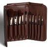 Ten Professional Makeup Brushes Set with Case and Pouch Soft