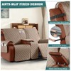 Ruaozz Waterproof Loveseat Recliner Cover with Console Non-Slip Reclining Couch