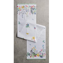 Maison d' Hermine Table Runner 100% Cotton 37cm x 230cm Decorative Washable Tablerunner Easter Table cloth for Dining, Kitchen, Parties & Camping, Printemps - Spring/Summer