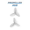 UranHub M10 Mini Drone Propellers, 4 PCS Grey Replacement Propellers