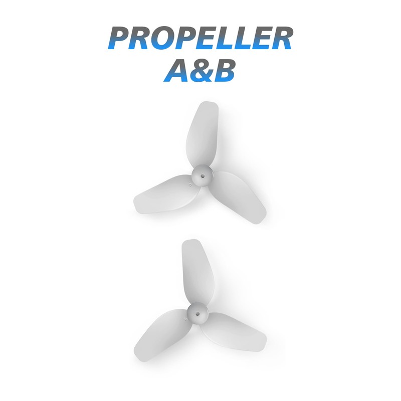 UranHub M10 Mini Drone Propellers, 4 PCS Grey Replacement Propellers