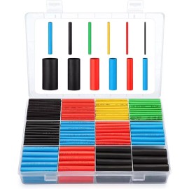 Battery Connection 1328 Pcs HEAT SHRINK Tubing Sleeve 2:1 Shrinkable Tube Wire Cable Assortment Kit