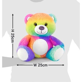 Mousehouse Gifts 25cm Rainbow Bear Soft Toy
