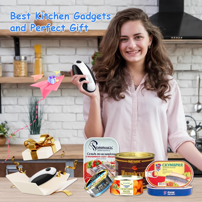 Electric Can Opener, Can Opener Electric Fits All Can Sizes,