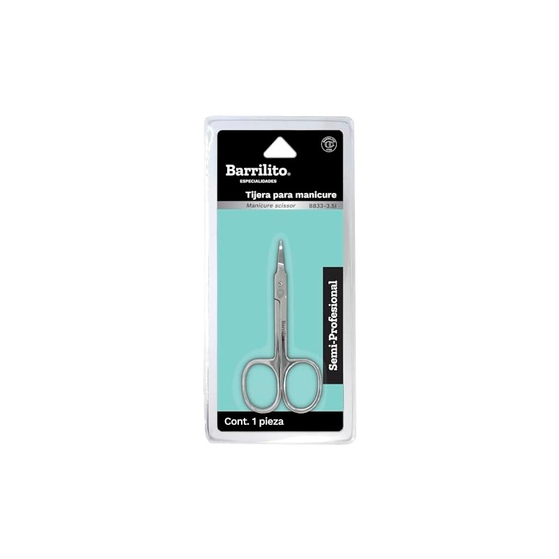 Barrilito Tijera Manicure Acero Inoxidable