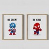 Superhero Wall Art for Boys - Set of 4 Prints