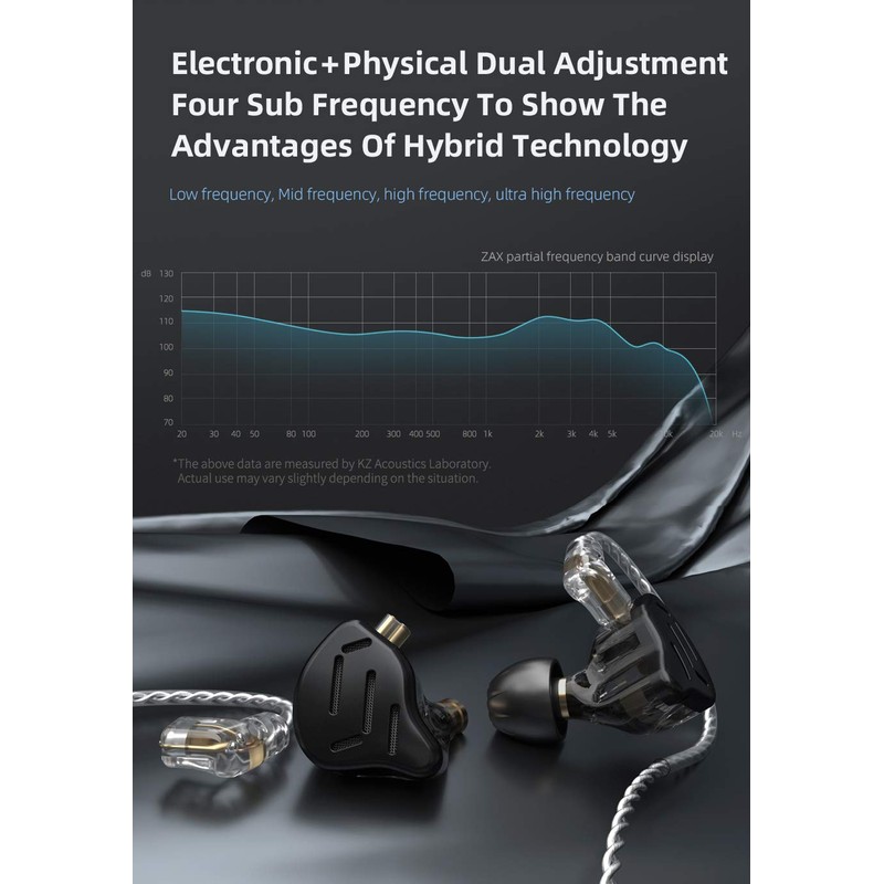 KZ Zax 1DD 7BA HiFi in Ear Monitor Musician Earbud