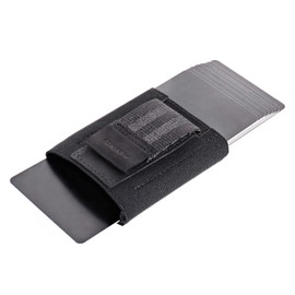 Jaimie Jacobs Nano Boy Pocket with Engraving Slim Wallet Minimalist Wallet with Coin Compartment, Buffalo Leather Black, Wallet