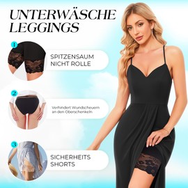 Kitfore Bauchweg Unterhose Damen Leicht Bauchweg Shapewear Miederpants Spitze Miederhose Leggings Body Shaper Miederpants