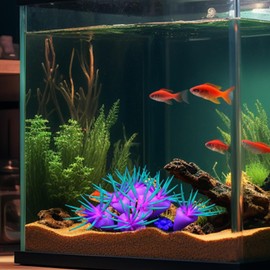 Fish Tank Decorations | Suction Cups Glowing Coral Ornaments for Fish Tank - Glowing in The Dark Aquarium Accessories Landscaping Plant for Apartment Dorm Hotel