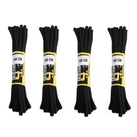 4 PAIRS GRAFTERS 140CM STRONG WORK/HIKING BOOT LACES (Black)