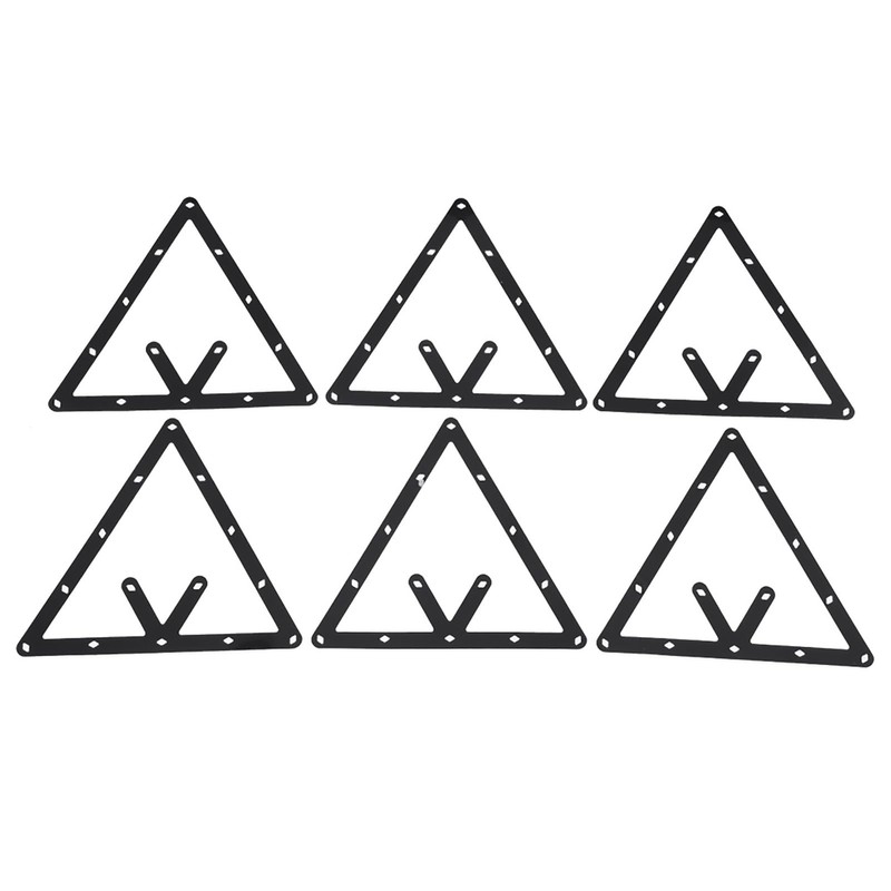Yctze 6PcsSet Billiard Rack Set, Black Triangle Ball Holder for