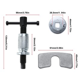 FreeTec 3 pcs Brake Caliper Rewind Tool, Caliper Wind Back Tool, Disc Brake Caliper Compression/Depressor Piston Tool, Right Handle Set Brake Repair Brake Adjusting Tools
