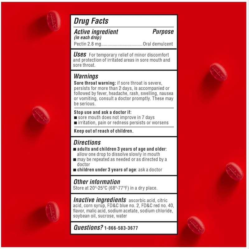 Ludens Luden's Wild Cherry Soothing Oral Lozenge Drops, Sore Throat