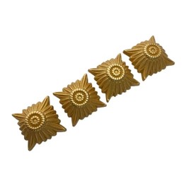 Reproduction WW2 German Rank Pips GOLD STARS 15mm for Shoulder Boards 4pcs CLOTHES PIN BADGE