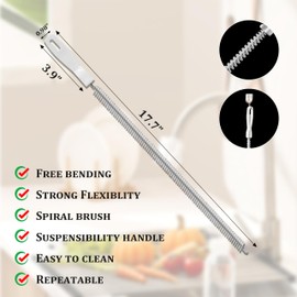 7 Pack Sink Unblocker Tool Cleaning Brush Flexible Sink Unblocker Brushes Drain Snake Plughole Unblocker Drain Hair Remover for Bathroom Kitchen Sink Unblocker and Cleaning