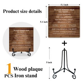 Inspirational Wooden Table Signs Office Desk Decor - I Believe In You, Motivational Gifts for Coworker Friends, Table Centerpieces Desk Decorations for Home Bedroom Living Room -mup32