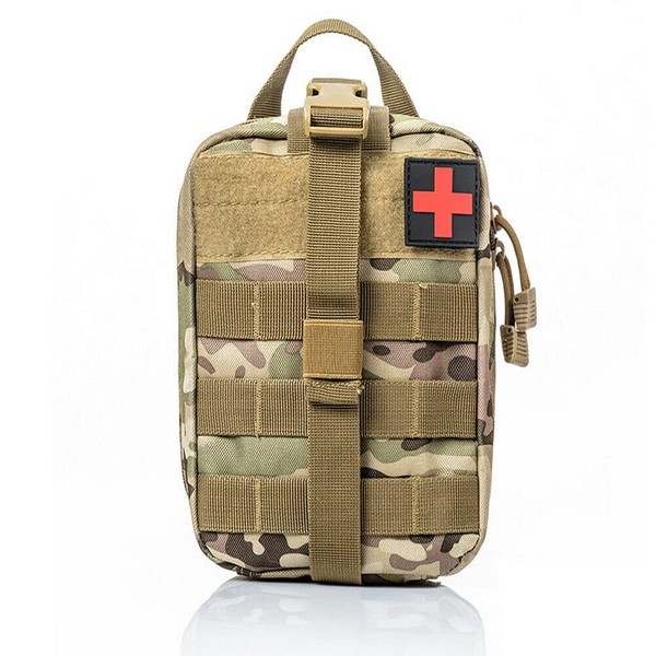 Tactical First Aid Bag, Outdoor First Aid Bag, Emergency Bag, Medical Aid Bag, Travel Pharmacy, Outdoor, Camping, Portable, red