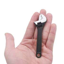 Mini Adjustable Spanner, 4" Small Steel Spanner Jaw Wrench HATOOLHA® Hand Wrench Tools for Industry and Auto Repair (Black)