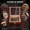 Flauno Cigar Humidor, Spanish Cedar Wood Humidor, Accurate Digital Hygrometer,
