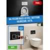 FEINER Piastra per WC [nero opaco/cromato] – compatibile con Geberit