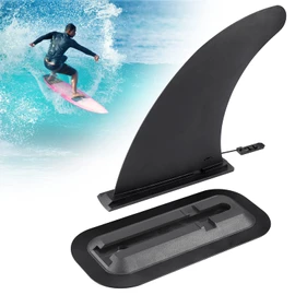 Zocipro 9 Inch Removable Universal SUP Fin with Fin Base, Nylon Reinforced Safe Surfboard SUP Fin, Stable and Lightweight, Suitable for Beginners for Longboard, Surfboard, Stand Up Paddling Board