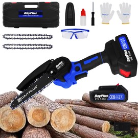 ZanGe Upgraded 6 inch Cordless Mini Chainsaw with Rechargeable Battery, Mini Portable Handheld Power Chain saw with Safety Lock, Electric Hand Saw for Wood Cutting Tree Trimming, Charger Included