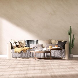 Bumoo Beige Limewash Peel and Stick Wallpaper 16" x 354"Concrete Cream and Ivory Contact Paper Self Adhesive Waterproof Matte Granite Wall Covering Vinyl Removable for Living Room Kitchen Bathroom Gym