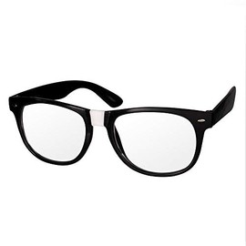 Windy City Novelties 12-Pack Black Frame Nerd Costume Glasses - Classic Retro Eyewear for Parties, Cosplay, and Events