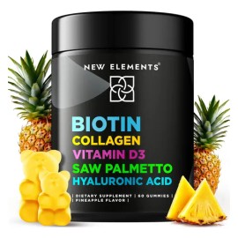 Gomitas Para Cabello Piel Uñas Biotina  Hair Skin Nails Biotin Gummies, 60 Count                                                                      