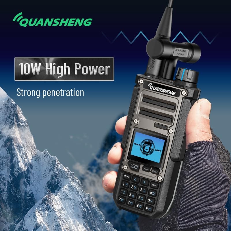 QuanSheng TK11(8) Multi-Band Walkie Talkie - 10W, NOAA Weather Alerts,
