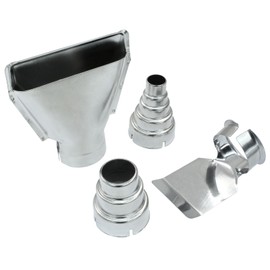 PHITUODA 4Pcs Heat Gun Kit Stainless Steel Heat Gun Nozzle Kit Heat Gun Nozzle Attachments for Hot Air Soldering Station Nozzle Tool, Style 1