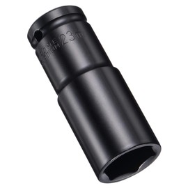 MACHSWON 1/2 Inch Drive - 23mm Deep Impact Socket with 6 Point Design, Heat-Treated Cr-V Steel 78mm Length, Metric Sizes