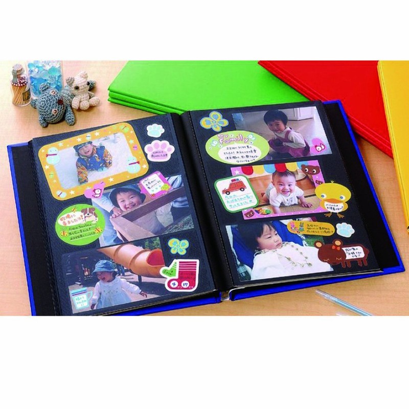 ナカバヤシ フリーアルバム スウィートカラーズ 100年台紙A4 ブルー アH-A4F-142-B