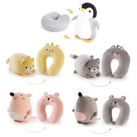 Mouse Pillow Multifunctional U Shaped Neck Pillow Super Soft Plush Cuddle Cushion Sofa Backrest for School Office Rest
