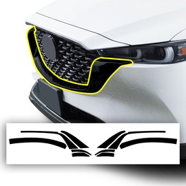 BOGAR TECH DESIGNS Front Chrome Delete Vinyl Film Replacement Compatible with Mazda CX-5 2022-2025, Gloss Black