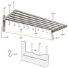 Wallniture Lyon Kitchen Organization and Storage Rack, Stainless Steel Metal